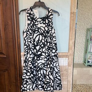 DKNY Monochrome Swirl Mini Dress